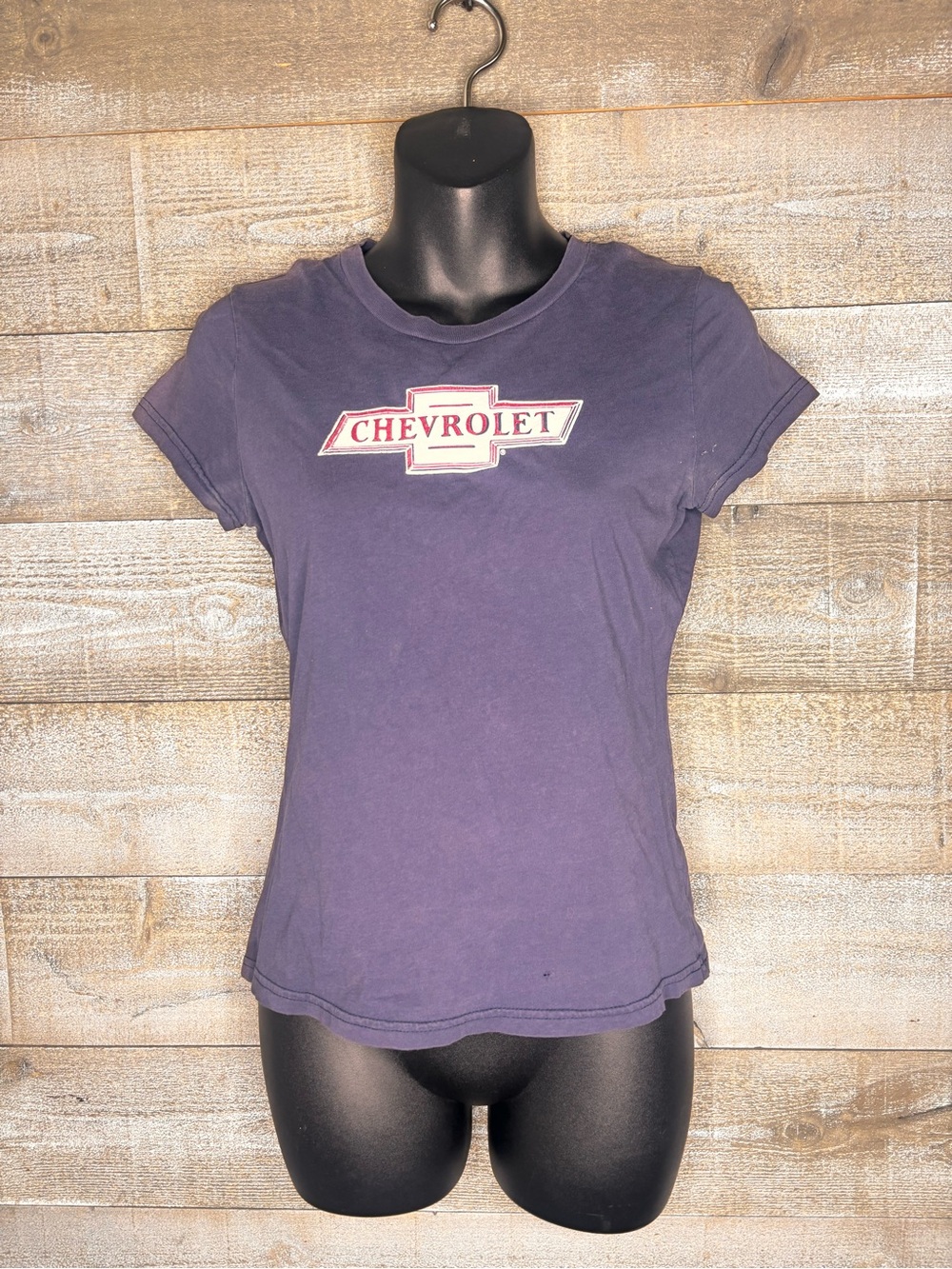 Jerry Leigh Y2K 2000s Chevrolet classic car American baby Tee t shirt navy